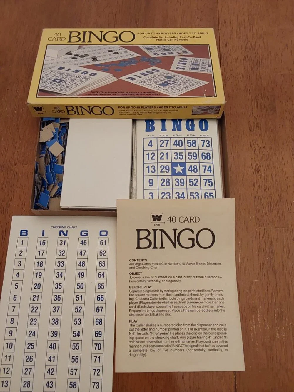 VINTAGE 1981 BINGO 40-Card Game by Whitman/Western Publishing LIKE NEW